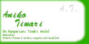 aniko timari business card