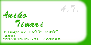 aniko timari business card